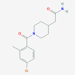 molecular formula C15H19BrN2O2 B7530067 2-[1-(4-Bromo-2-methylbenzoyl)piperidin-4-yl]acetamide 