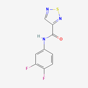 molecular formula C9H5F2N3OS B7530084 N-(3,4-difluorophenyl)-1,2,5-thiadiazole-3-carboxamide 