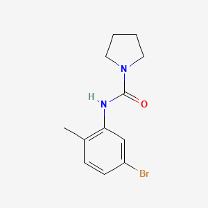 molecular formula C12H15BrN2O B7530093 N-(5-bromo-2-methylphenyl)pyrrolidine-1-carboxamide 