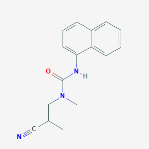 molecular formula C16H17N3O B7530099 1-(2-Cyanopropyl)-1-methyl-3-naphthalen-1-ylurea 