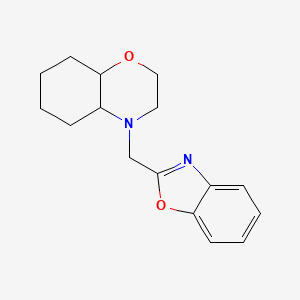 molecular formula C16H20N2O2 B7530126 4-(1,3-Benzoxazol-2-ylmethyl)-2,3,4a,5,6,7,8,8a-octahydrobenzo[b][1,4]oxazine 