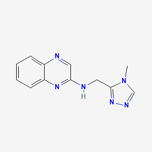 molecular formula C12H12N6 B7530136 N-[(4-methyl-1,2,4-triazol-3-yl)methyl]quinoxalin-2-amine 