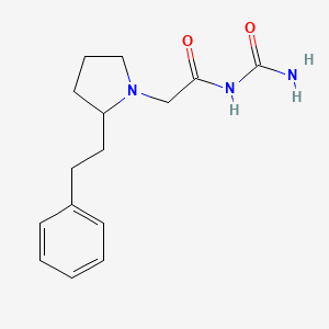 molecular formula C15H21N3O2 B7530151 N-carbamoyl-2-[2-(2-phenylethyl)pyrrolidin-1-yl]acetamide 
