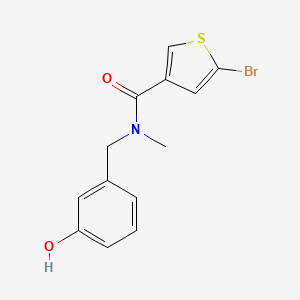 5-bromo-N-[(3-hydroxyphenyl)methyl]-N-methylthiophene-3-carboxamide