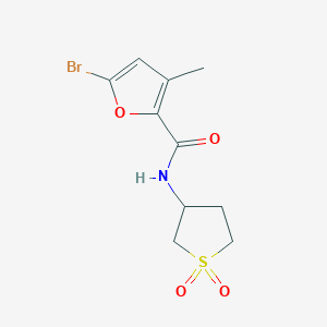 molecular formula C10H12BrNO4S B7530186 5-bromo-N-(1,1-dioxothiolan-3-yl)-3-methylfuran-2-carboxamide 
