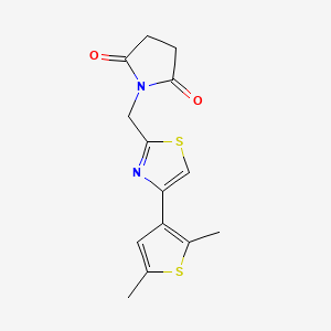 1-[[4-(2,5-Dimethylthiophen-3-yl)-1,3-thiazol-2-yl]methyl]pyrrolidine-2,5-dione