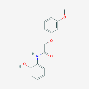 molecular formula C15H15NO4 B7530202 N-(2-hydroxyphenyl)-2-(3-methoxyphenoxy)acetamide 