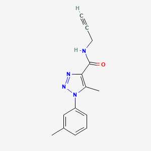 molecular formula C14H14N4O B7530203 5-methyl-1-(3-methylphenyl)-N-prop-2-ynyltriazole-4-carboxamide 