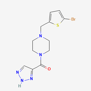 molecular formula C12H14BrN5OS B7530242 [4-[(5-bromothiophen-2-yl)methyl]piperazin-1-yl]-(2H-triazol-4-yl)methanone 