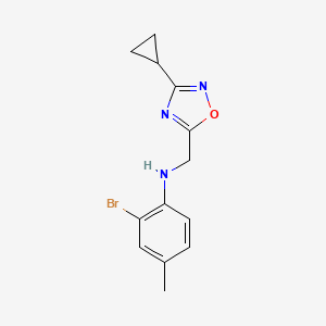 2-bromo-N-[(3-cyclopropyl-1,2,4-oxadiazol-5-yl)methyl]-4-methylaniline