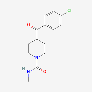 molecular formula C14H17ClN2O2 B7530258 4-(4-chlorobenzoyl)-N-methylpiperidine-1-carboxamide 