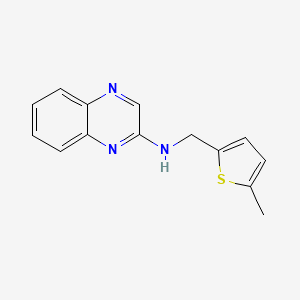 molecular formula C14H13N3S B7530292 N-[(5-methylthiophen-2-yl)methyl]quinoxalin-2-amine 