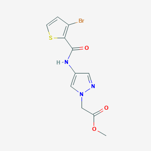 Methyl 2-[4-[(3-bromothiophene-2-carbonyl)amino]pyrazol-1-yl]acetate