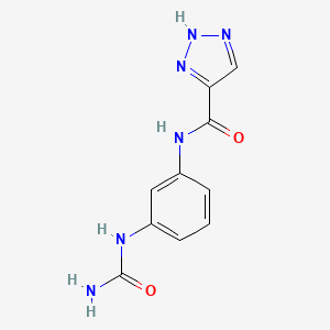 molecular formula C10H10N6O2 B7530312 N-[3-(carbamoylamino)phenyl]-2H-triazole-4-carboxamide 