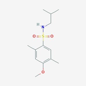 molecular formula C13H21NO3S B7530322 4-methoxy-2,5-dimethyl-N-(2-methylpropyl)benzene-1-sulfonamide 