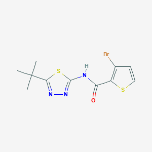 3-bromo-N-(5-tert-butyl-1,3,4-thiadiazol-2-yl)thiophene-2-carboxamide