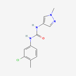 molecular formula C12H13ClN4O B7530360 1-(3-Chloro-4-methylphenyl)-3-(1-methylpyrazol-4-yl)urea 