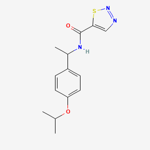 N-[1-(4-propan-2-yloxyphenyl)ethyl]thiadiazole-5-carboxamide