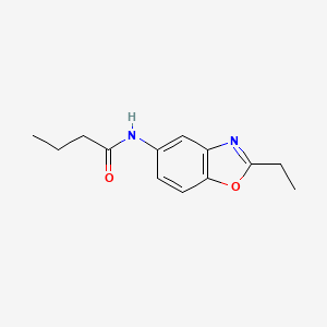 molecular formula C13H16N2O2 B7530379 N-(2-ethyl-1,3-benzoxazol-5-yl)butanamide 