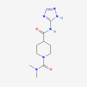 molecular formula C11H18N6O2 B7530387 1-N,1-N-dimethyl-4-N-(1H-1,2,4-triazol-5-yl)piperidine-1,4-dicarboxamide 