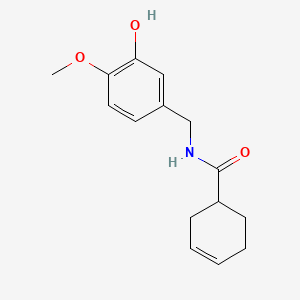 N-[(3-hydroxy-4-methoxyphenyl)methyl]cyclohex-3-ene-1-carboxamide