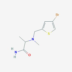 molecular formula C9H13BrN2OS B7530393 2-[(4-Bromothiophen-2-yl)methyl-methylamino]propanamide 
