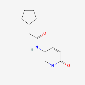 molecular formula C13H18N2O2 B7530437 2-cyclopentyl-N-(1-methyl-6-oxopyridin-3-yl)acetamide 