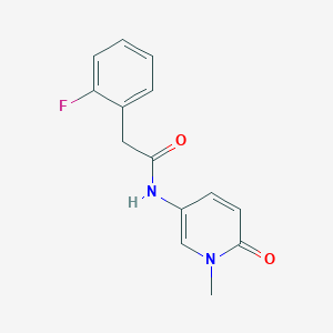 molecular formula C14H13FN2O2 B7530452 2-(2-fluorophenyl)-N-(1-methyl-6-oxopyridin-3-yl)acetamide 