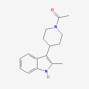 molecular formula C16H20N2O B7530462 1-[4-(2-methyl-1H-indol-3-yl)piperidin-1-yl]ethanone 