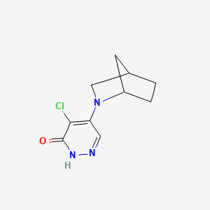 molecular formula C10H12ClN3O B7530468 4-(2-azabicyclo[2.2.1]heptan-2-yl)-5-chloro-1H-pyridazin-6-one 