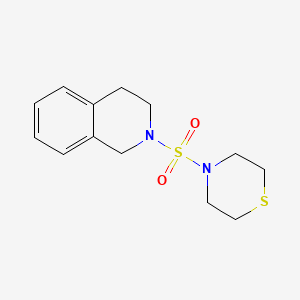 molecular formula C13H18N2O2S2 B7530482 4-(3,4-dihydro-1H-isoquinolin-2-ylsulfonyl)thiomorpholine 