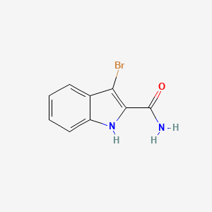 molecular formula C9H7BrN2O B7530531 3-bromo-1H-indole-2-carboxamide 