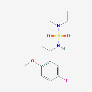molecular formula C13H21FN2O3S B7530534 2-[1-(Diethylsulfamoylamino)ethyl]-4-fluoro-1-methoxybenzene 