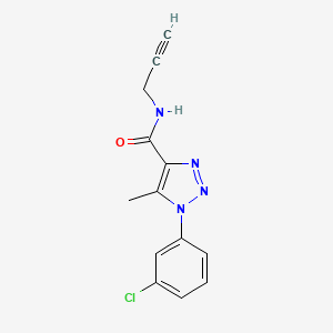 molecular formula C13H11ClN4O B7530540 1-(3-chlorophenyl)-5-methyl-N-prop-2-ynyltriazole-4-carboxamide 