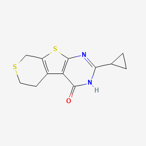 molecular formula C12H12N2OS2 B7530550 5-Cyclopropyl-8,11-dithia-4,6-diazatricyclo[7.4.0.02,7]trideca-1(9),2(7),5-trien-3-one 