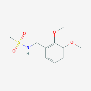 molecular formula C10H15NO4S B7530562 N-[(2,3-dimethoxyphenyl)methyl]methanesulfonamide 