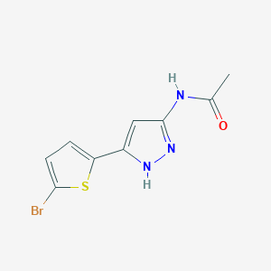 N-[5-(5-bromothiophen-2-yl)-1H-pyrazol-3-yl]acetamide