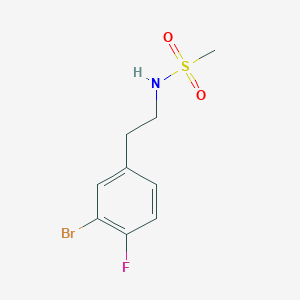 molecular formula C9H11BrFNO2S B7530575 N-[2-(3-bromo-4-fluorophenyl)ethyl]methanesulfonamide 
