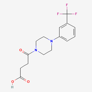 molecular formula C15H17F3N2O3 B7530578 4-Oxo-4-[4-[3-(trifluoromethyl)phenyl]piperazin-1-yl]butanoic acid 