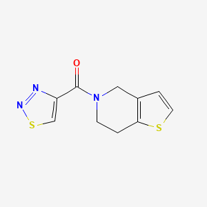 molecular formula C10H9N3OS2 B7530602 6,7-dihydro-4H-thieno[3,2-c]pyridin-5-yl(thiadiazol-4-yl)methanone 