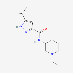 molecular formula C14H24N4O B7530614 N-(1-ethylpiperidin-3-yl)-5-propan-2-yl-1H-pyrazole-3-carboxamide 