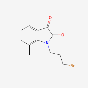 molecular formula C12H12BrNO2 B7530622 1-(3-bromopropyl)-7-methyl-1H-indole-2,3-dione 