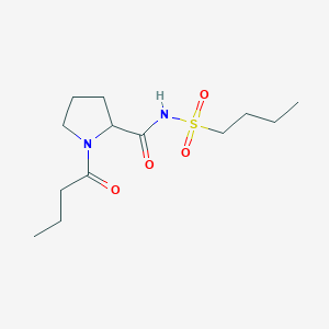 molecular formula C13H24N2O4S B7530627 1-butanoyl-N-butylsulfonylpyrrolidine-2-carboxamide 