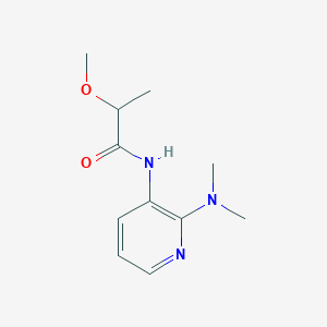 molecular formula C11H17N3O2 B7530689 N-[2-(dimethylamino)pyridin-3-yl]-2-methoxypropanamide 