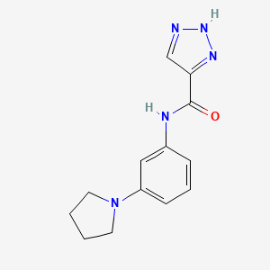 molecular formula C13H15N5O B7530699 N-(3-pyrrolidin-1-ylphenyl)-2H-triazole-4-carboxamide 