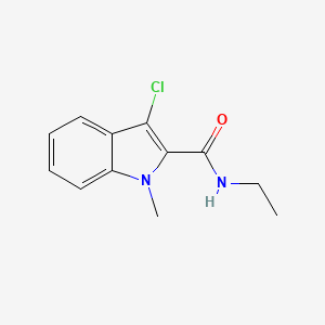 molecular formula C12H13ClN2O B7530708 3-chloro-N-ethyl-1-methylindole-2-carboxamide 