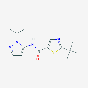 molecular formula C14H20N4OS B7530717 2-tert-butyl-N-(2-propan-2-ylpyrazol-3-yl)-1,3-thiazole-5-carboxamide 