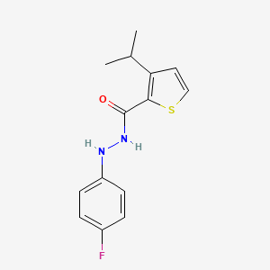 N'-(4-fluorophenyl)-3-propan-2-ylthiophene-2-carbohydrazide