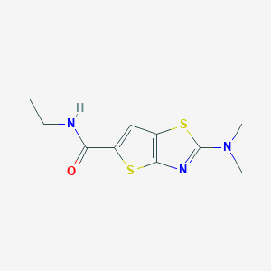 molecular formula C10H13N3OS2 B7530725 2-(dimethylamino)-N-ethylthieno[2,3-d][1,3]thiazole-5-carboxamide 