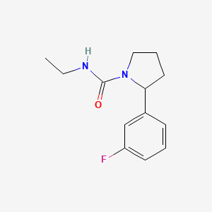 molecular formula C13H17FN2O B7530743 N-ethyl-2-(3-fluorophenyl)pyrrolidine-1-carboxamide 